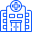 icon blue hospital